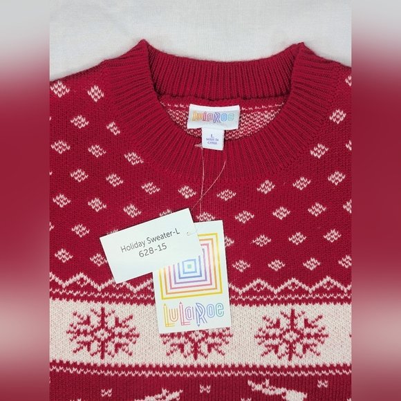 🆕 LuLaRoe "Reindeer Run" Holiday Sweater (L) - Picture 3 of 11